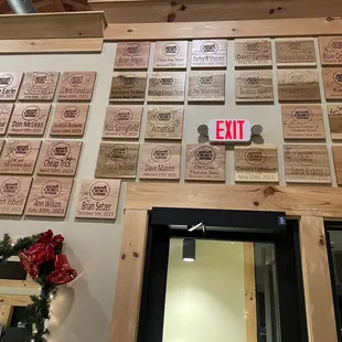 Cool signed plaques with all the artists who've played here!