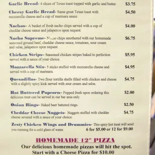 Menu side 2
