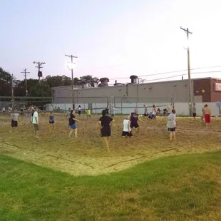 4 volleyball courts