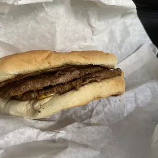 Double meat hamburger