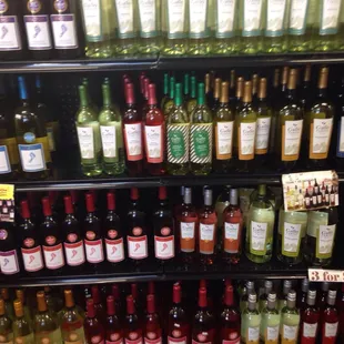 Cheap wine selection