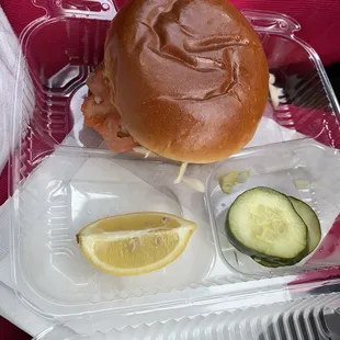 Salmon burger