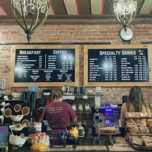 menus/front counter