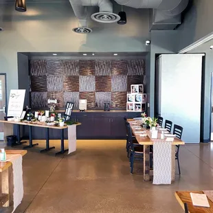 Brown Iron Brewhouse private dining space decorated for a shower