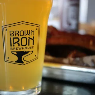 a glass of beer