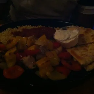 Chicken kebob plate