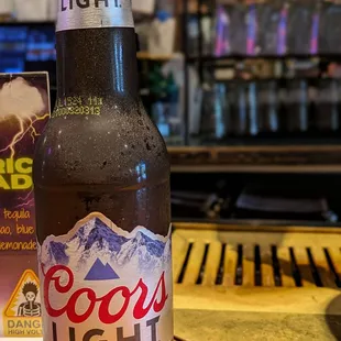 Coors Light in the bottle.  Great food, great service.  An Anacortes establishment worth checking out.