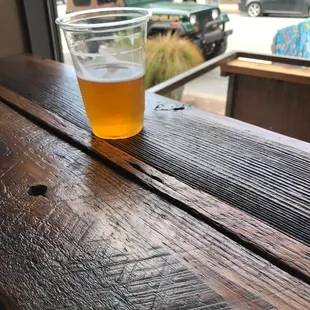 View from indoor seating looking out