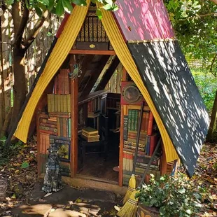 Book house out back.