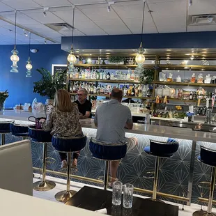View of the nicely appointed bar