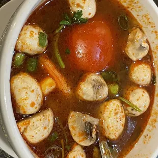 Tom Yum Soup with shrimp