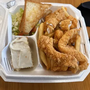 Fried shrimp and fish