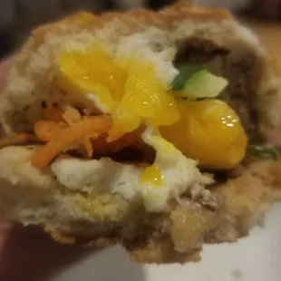 Bbq beef Banh Mi with a fried egg!!