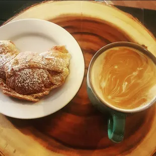 Excellent almond croissant and americano