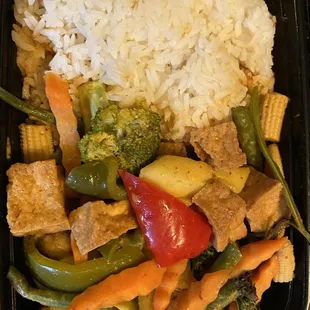 Panang tofu and vegetables