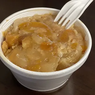 Small peach cobbler