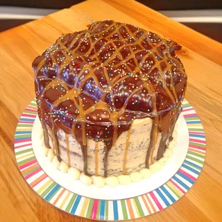 Salted Caramel Bumpy Ice Cream Cake