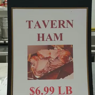 a sign for tavern ham