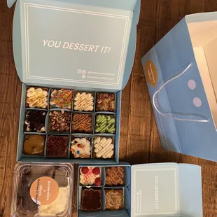 a box of desserts