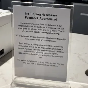 No tipping