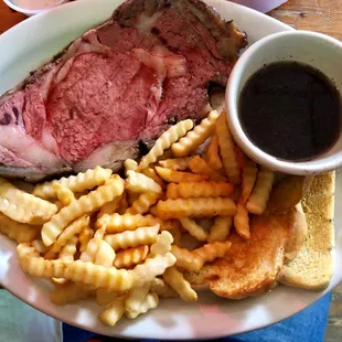 Prime Rib thursday lunch special $8.99 that is not a misprint, melt in your mouth delicious with super tasty au jus