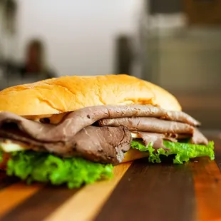 Roast Beef &amp; Horseradish Sandwich.