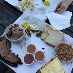 Brisket Sandwich Turkey Sandwich Pulled Pork, 1 lb. Beans Slaw