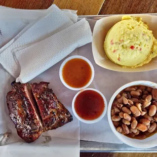 Grilled Chicken, Potato Salad, Baked Beans