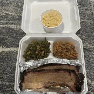 Brisket plate, nice portion size, was a fan of greens and MC.
