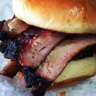 a pulled pork sandwich