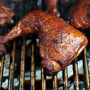 chicken on a grill