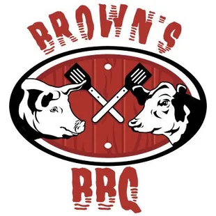 the logo of brown's bbq