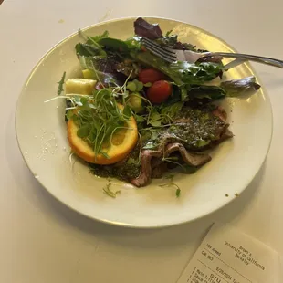 Tri Tip with chimichurri and double greens