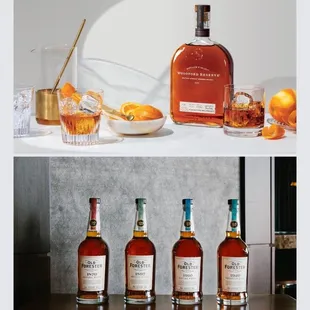 a selection of whiskeys