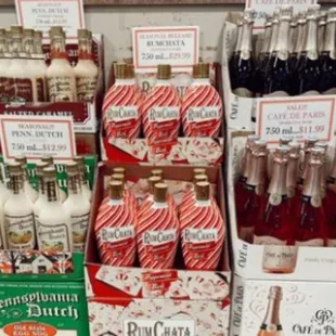 a variety of bottles of wine