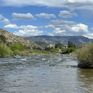 a view of the river and mountains