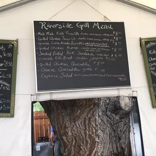 Menu! Kids menu too.