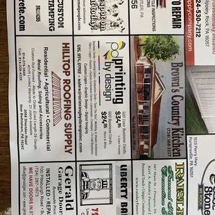 love the place mats with local vendors