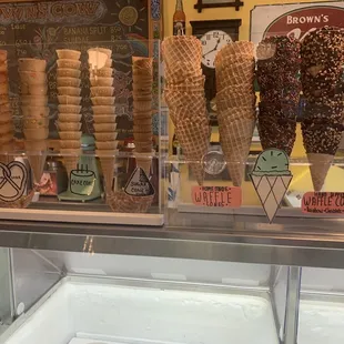 Homemade waffle cones
