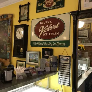 Cool retro decor inside.
