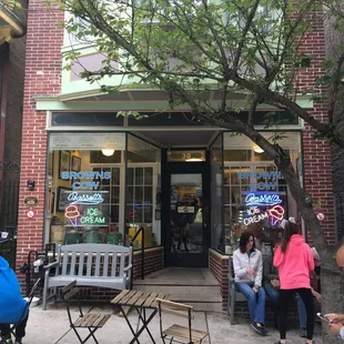 outside