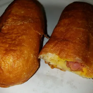 Fried Sausage Rolls with cheese