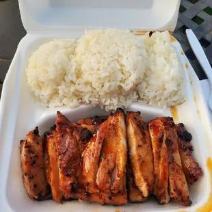 Teriyaki chicken and rice. So good!