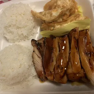 Teriyaki &amp; gyoza combo