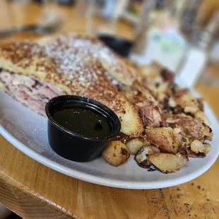 a plate of food on a table