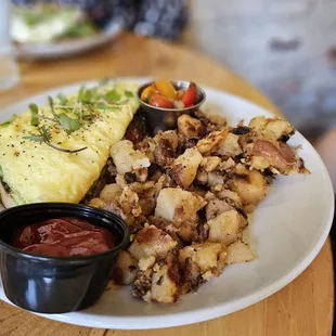 a plate of food on a table