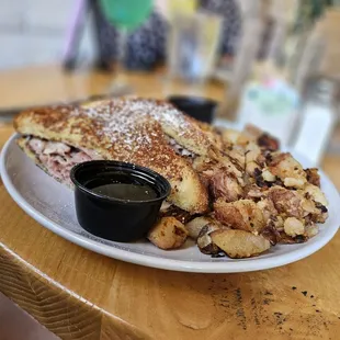 a plate of food on a table