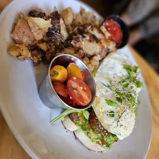 a plate of food on a table