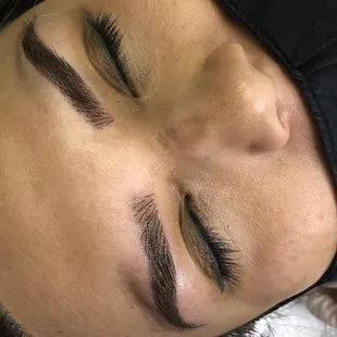Classic Microblading and Shading.