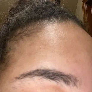 My lashes today after getting lash lift from brow art . I can't even put mascara on them